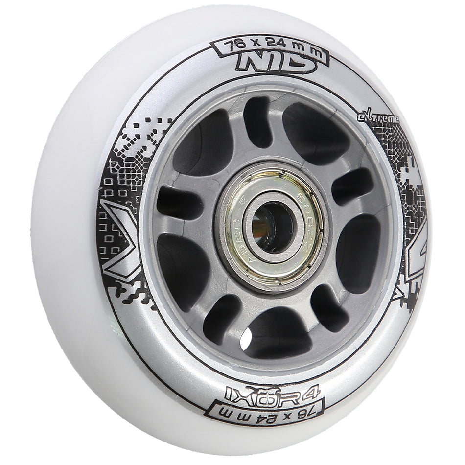 PU 76x24 82A WEIß (4 STK.) + ABEC-7 (8 STK.) SET NILS EXTREME