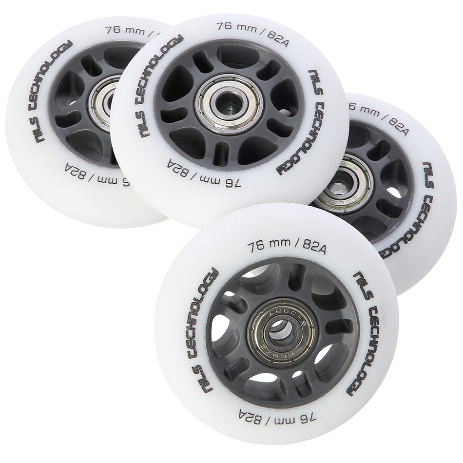PU 76x24 82A WEIß MATT (4 STK.) + ABEC-9 (8 STK.) SET NILS EXTREME