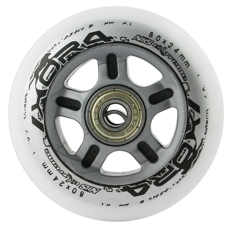 PU 80x24 WEIß 82A (4 STK.) + ABEC-7 (8 STK.) SET NILS EXTREME