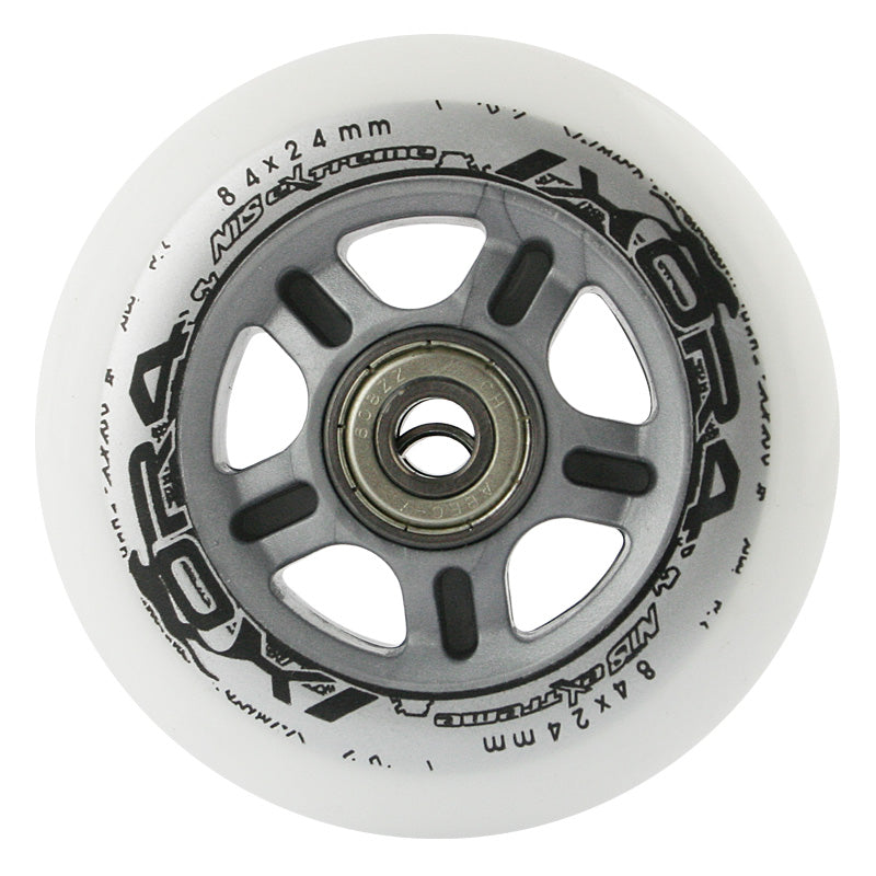 PU 84x24 82A WEIß (4 Stk.) + ABEC-7 (8 Stk.) SET STOCK